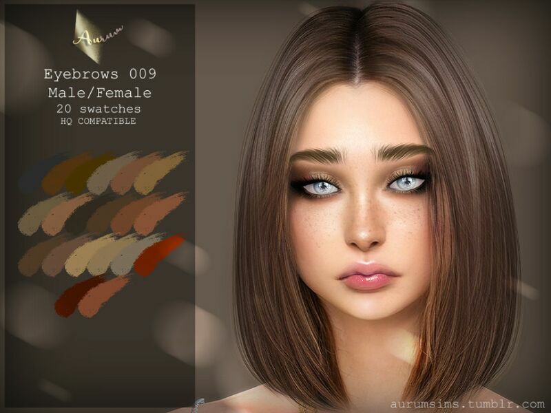 Eyebrows 009 By Aurummusik Sims 4 CC