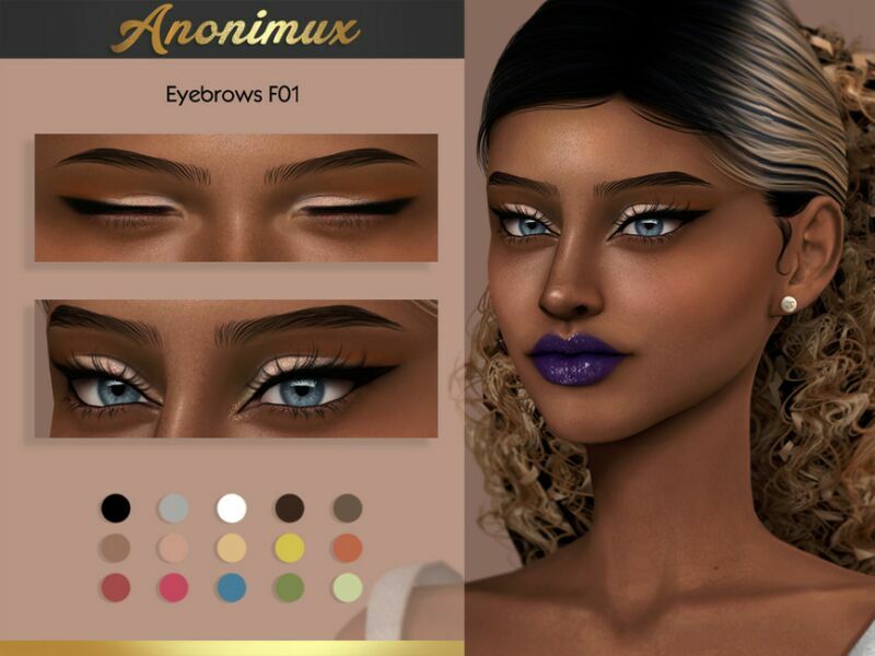 Eyebrows F01 Sims 4 CC