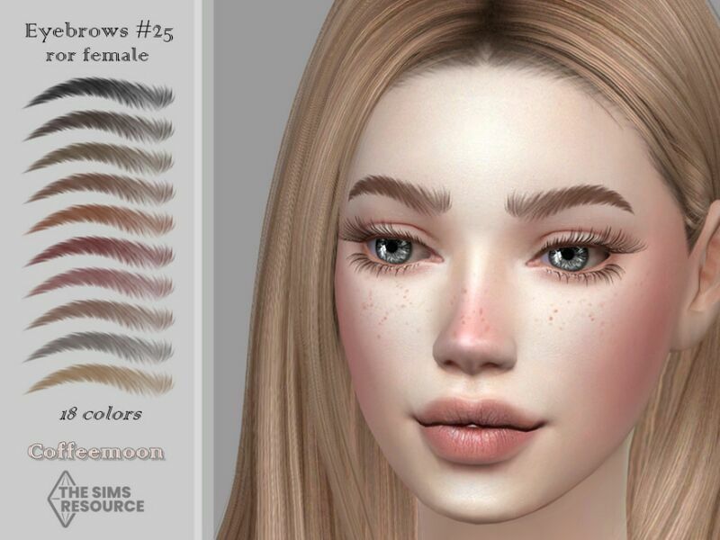 Eyebrows For Female N25 By Coffeemoon Sims 4 CC