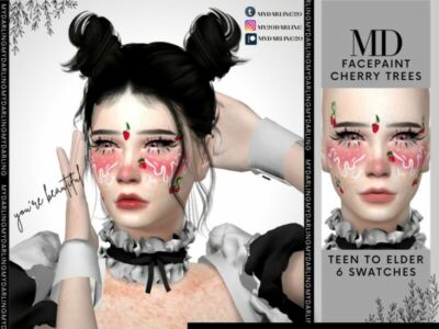 Facepaint Cherry Trees By Mydarling20 Sims 4 CC