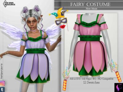 Fairy Costume By Katpurpura Sims 4 CC