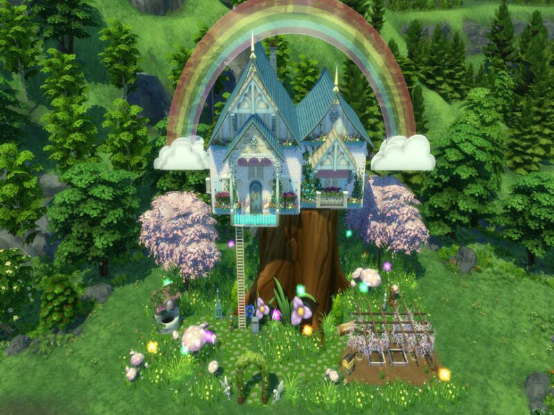 sims 4 cc fairy garden cottage by susancho93 2