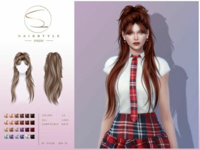 Fashion Ponytail Hairstyle 010224 Sims 4 CC