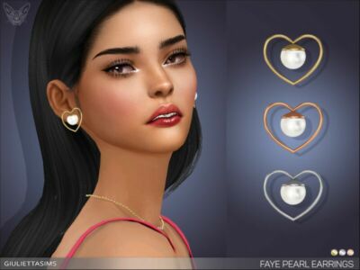 Faye Pearl Earrings By Feyona Sims 4 CC