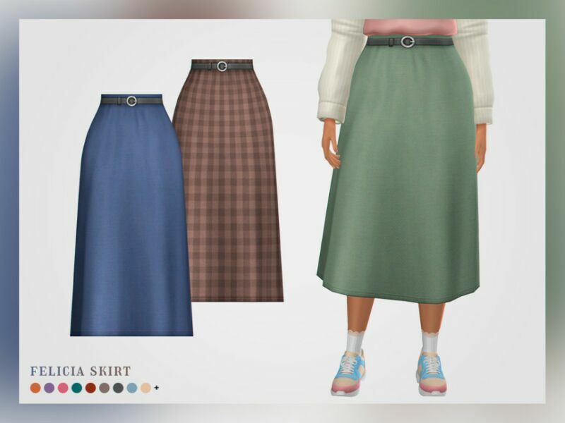 Felicia Skirt By Pixelette Sims 4 CC