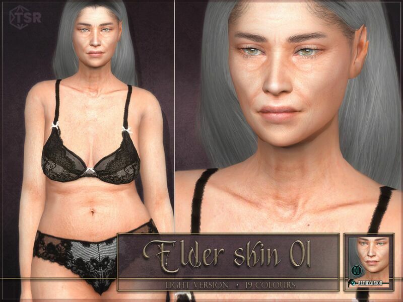 Female Elder Skin 01 – Light Version By Remussirion Sims 4 CC