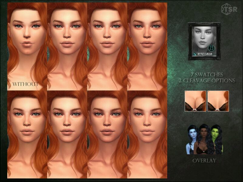 sims 4 cc female skin 23 overlay by remussirion 2