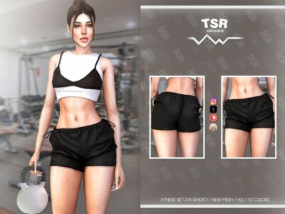 Fitness SET-378 (Short) BD1038 By Busra-Tr Sims 4 CC