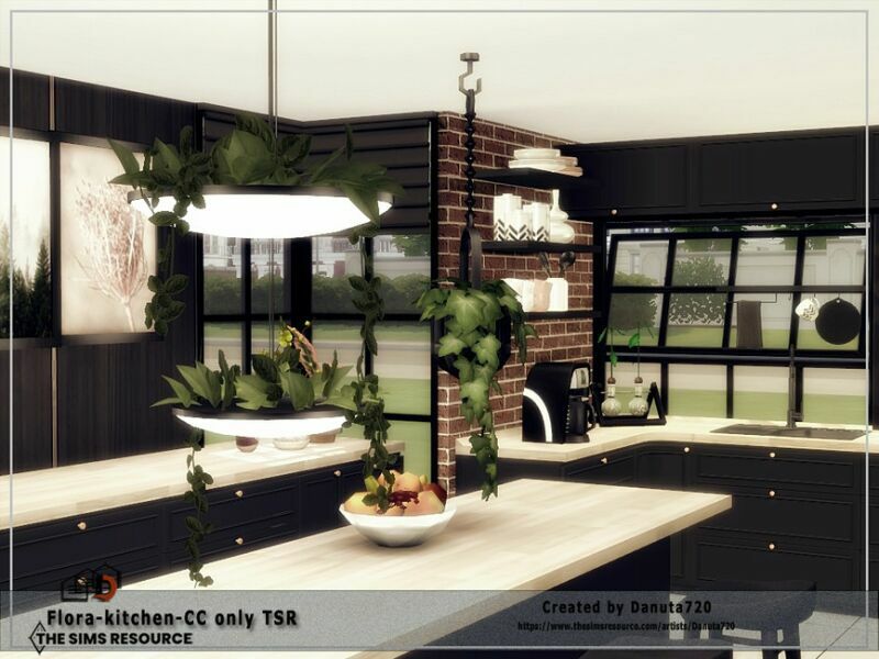 Flora-Kitchen-Cc Only TSR By Danuta720 Sims 4 CC