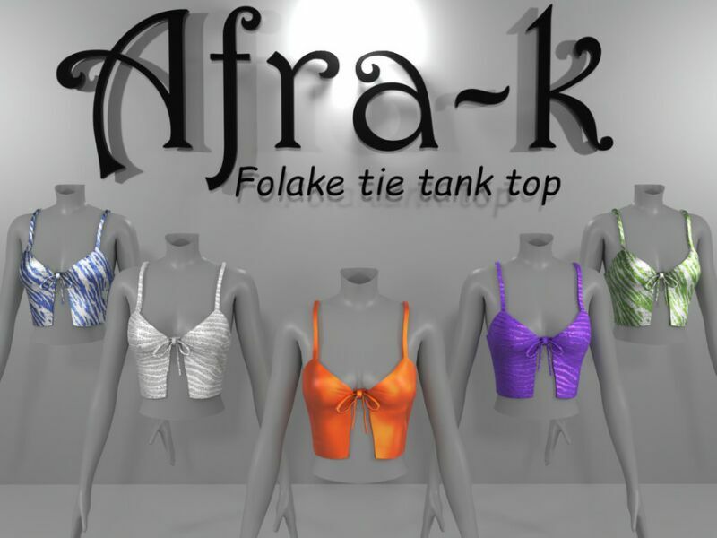 sims 4 cc folake tie front top by akaysims 2