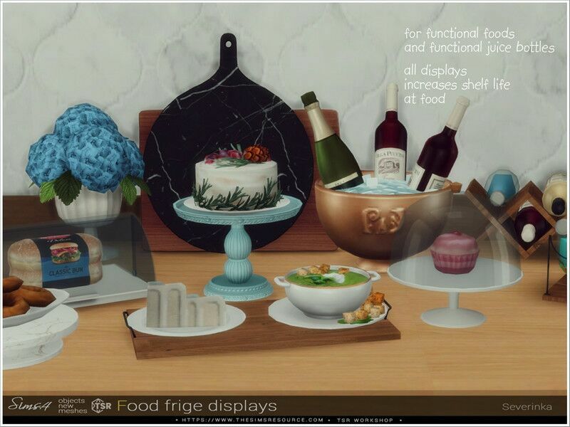 Food Frige Displays By Severinka_ Sims 4 CC