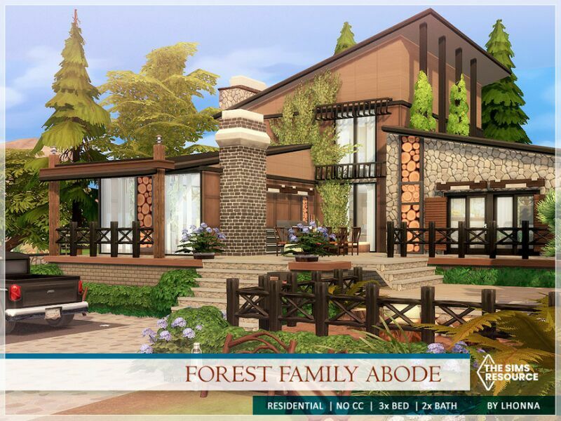 Forest Family Abode /NO CC/ By Lhonna Sims 4 CC