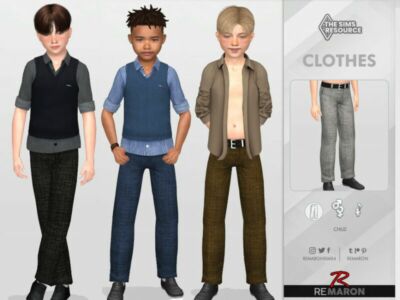 Formal Pants 01 For Child By Remaron Sims 4 CC