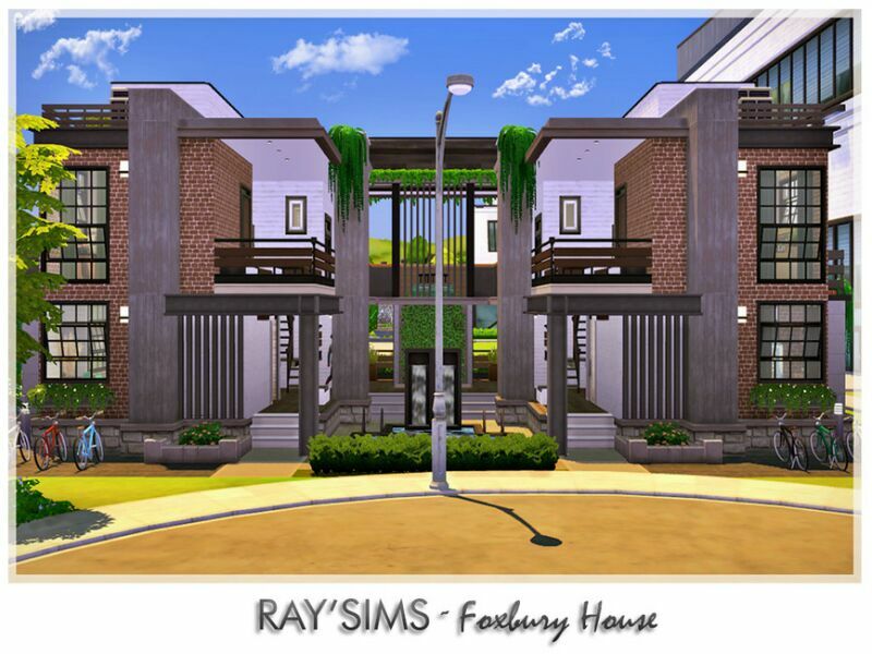 Foxbury House (University Housing) Sims 4 CC