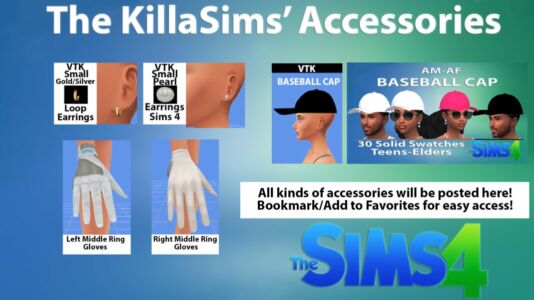 Free Accessories By VTK Sims 4 CC