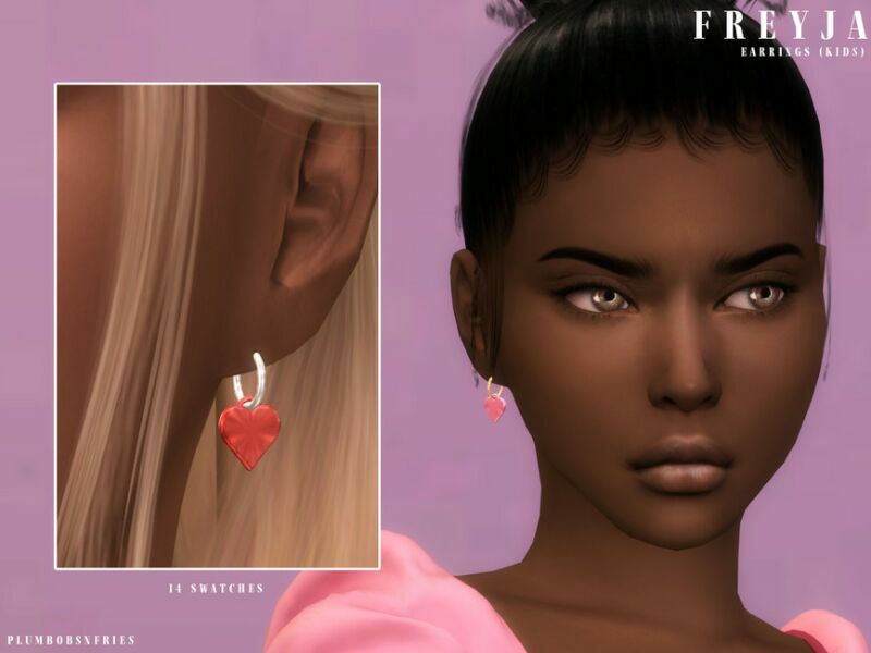 Freyja | Earrings (Kids) Sims 4 CC