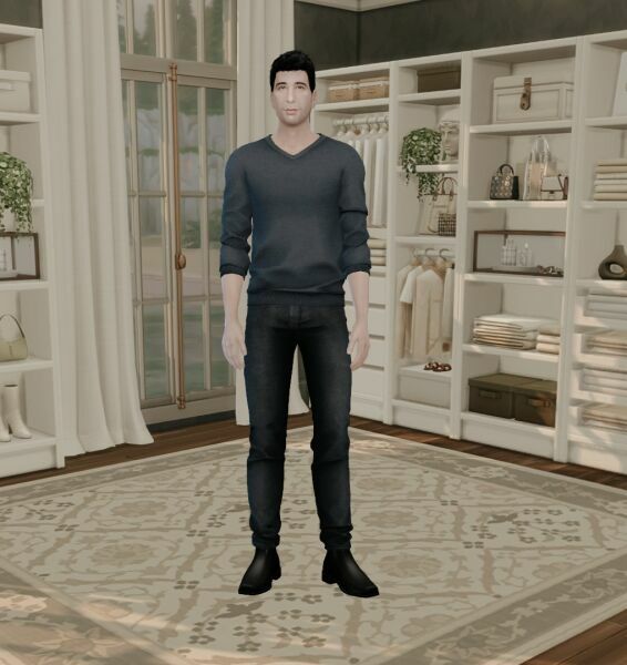 sims 4 cc friends sitcom ross geller 2