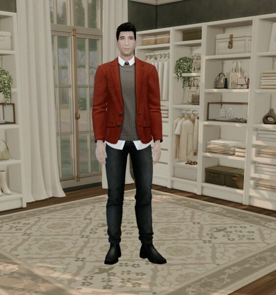 sims 4 cc friends sitcom ross geller 3