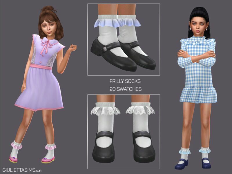 Frilly Socks For Kids By Giulietta Sims 4 CC