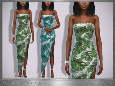 Frond Dress II By Pipco Sims 4 CC