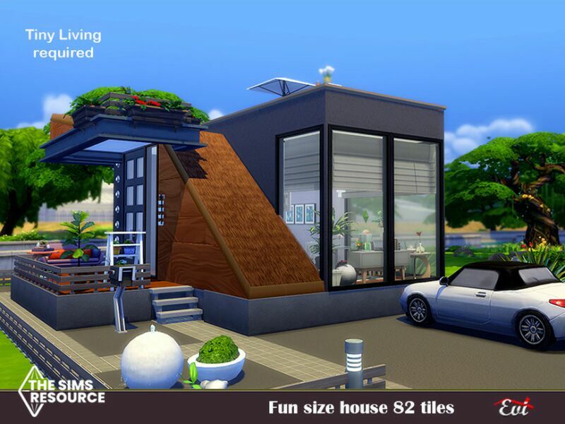 FUN Size House 82 Tiles_ NO CC By EVI Sims 4 CC