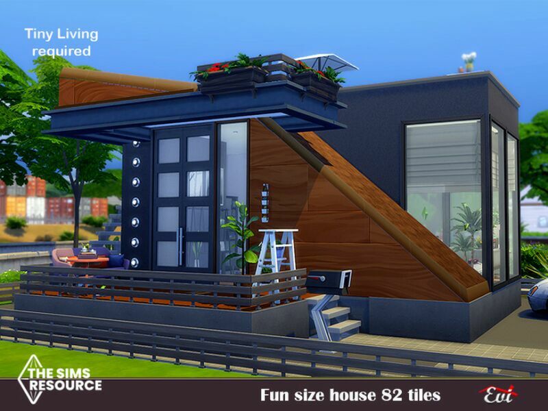 sims 4 cc fun size house 82 tiles no cc by evi 2