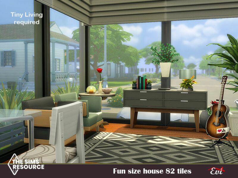 sims 4 cc fun size house 82 tiles no cc by evi 6