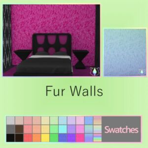 FUR Walls By Itiscats Sims 4 CC