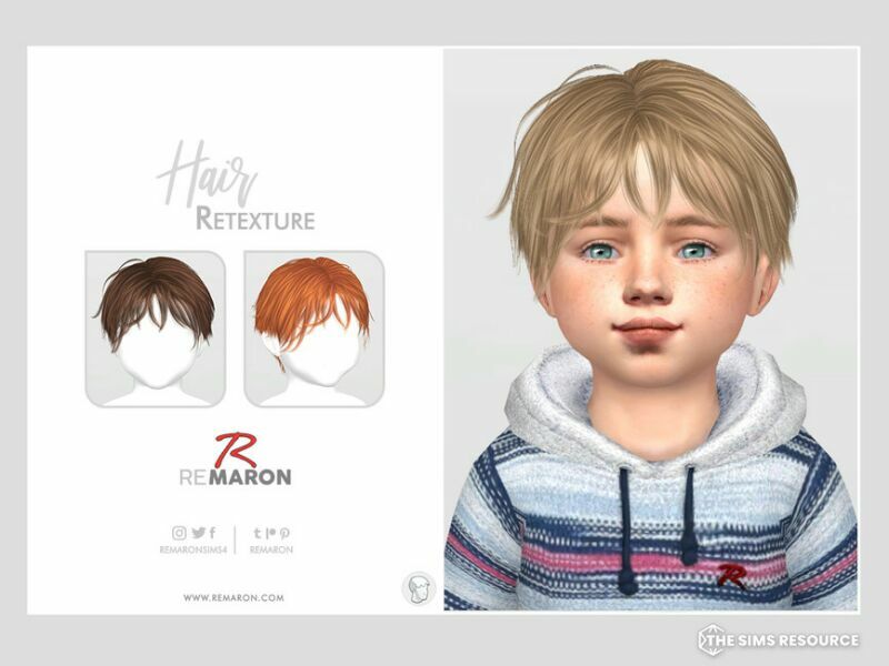 G39 Toddler Hair Retexture Mesh Needed By Remaron Sims 4 CC