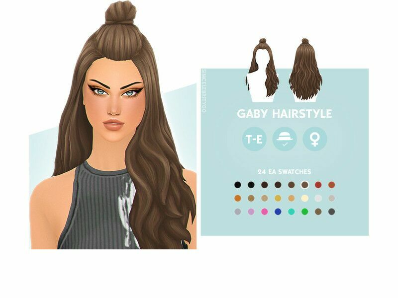 Gaby Hairstyle By Simcelebrity00 Sims 4 CC