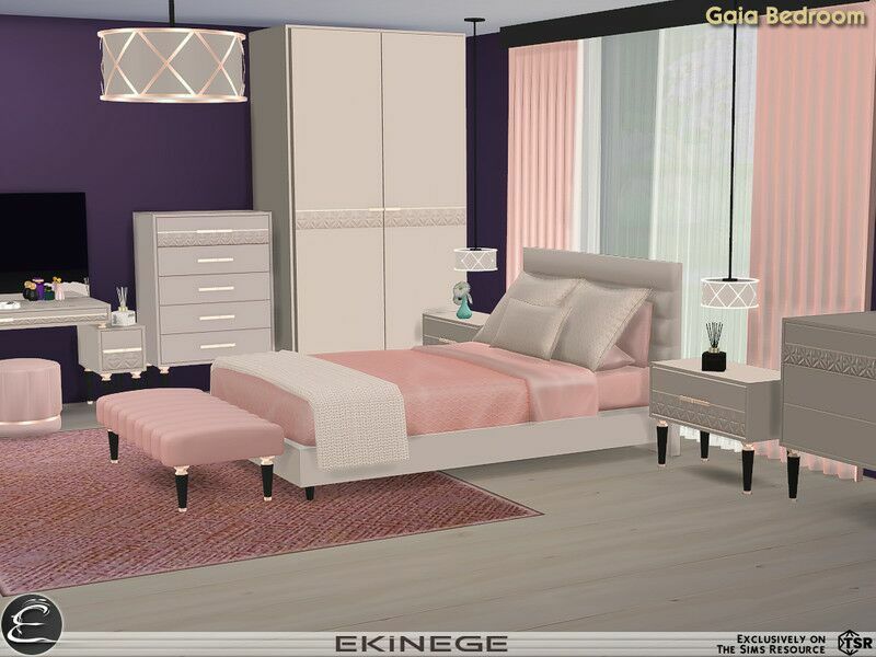 Gaia Bedroom SET – Part 1 Sims 4 CC