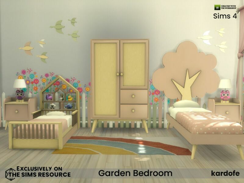 sims 4 cc garden bedroom by kardofe 2