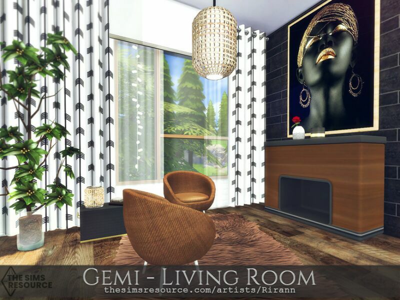 sims 4 cc gemi living room tsr cc only by rirann 2