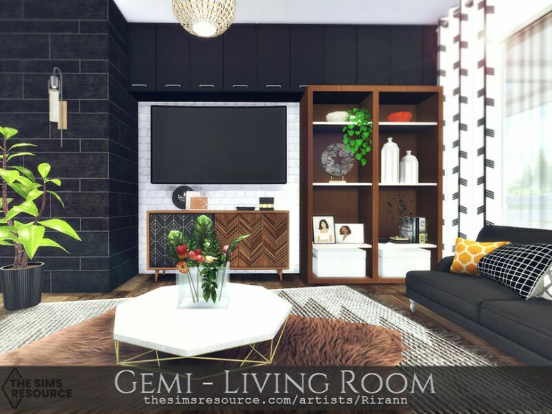 sims 4 cc gemi living room tsr cc only by rirann 3