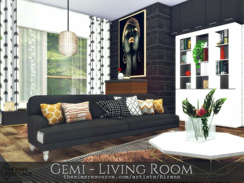 sims 4 cc gemi living room tsr cc only by rirann 4