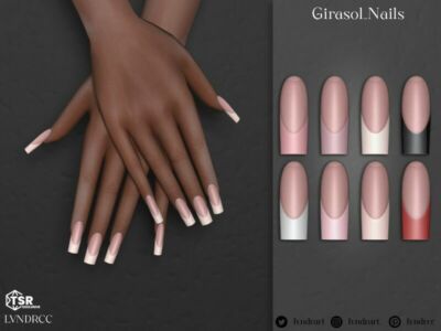 Girasol Nails By Lvndrcc Sims 4 CC