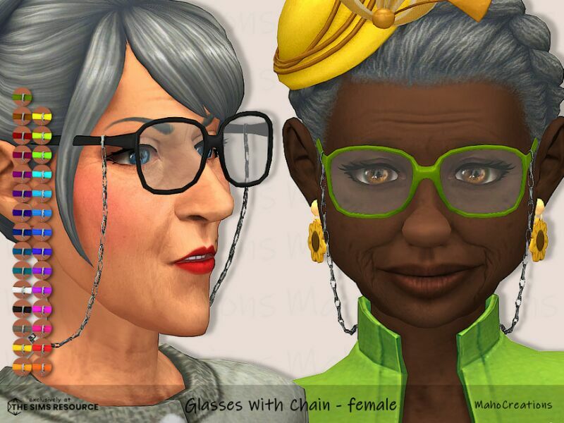 Glasses – Female By Mahocreations Sims 4 CC