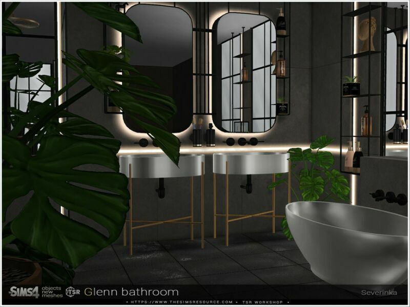 sims 4 cc glenn bathroom by severinka 2