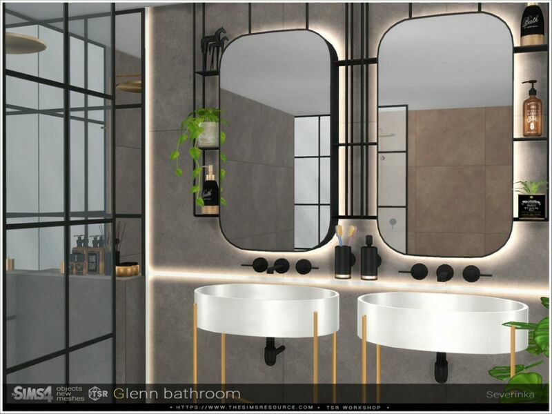 sims 4 cc glenn bathroom by severinka 6