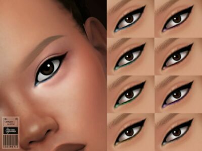 Glitter Eyeliner | N35 By Cosimetic Sims 4 CC