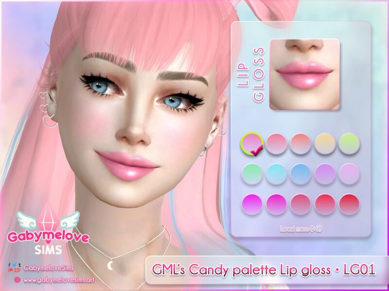 Gml’S Candy Palette LIP Gloss • LG01 Sims 4 CC