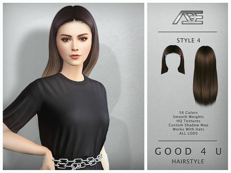 Good 4 U – Style 4 (Hairstyle) Sims 4 CC