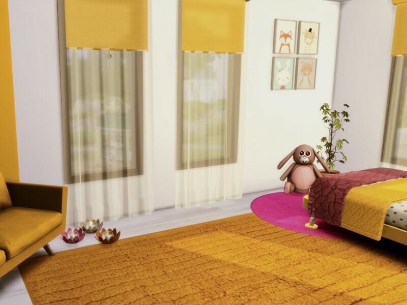 sims 4 cc gracja pink and yellow kid room only tsr cc by genkaiharetsu 4