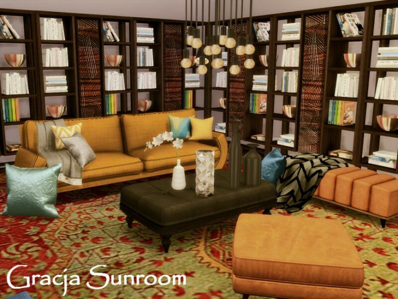 Gracja Sunroom | Only TSR CC By Genkaiharetsu Sims 4 CC