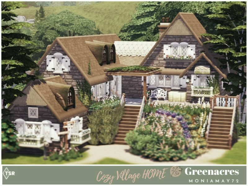 Greenacres Village Home NO CC By Moniamay72 Sims 4 CC