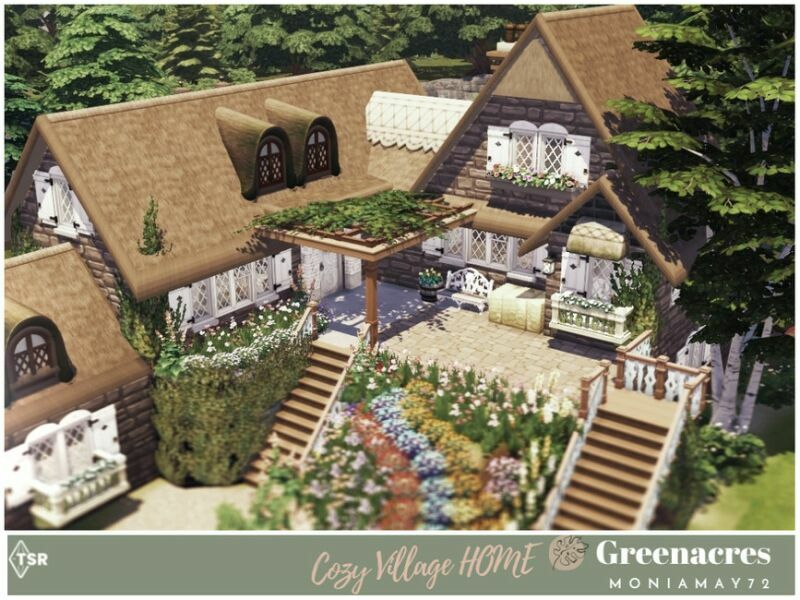 sims 4 cc greenacres village home no cc by moniamay72 2