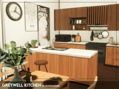 Greywell Kitchen (TSR Only CC) By Xogerardine Sims 4 CC