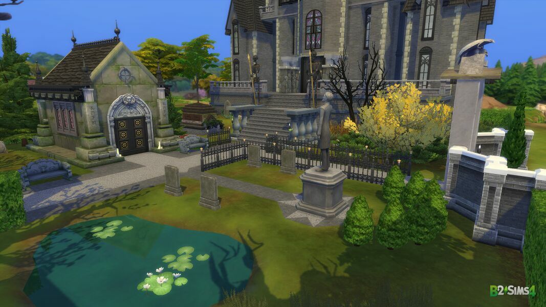 sims 4 cc grims ghastly manor 2br 1ba ts3 to ts4 3