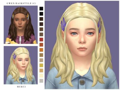 Gwen Hairstyle Sims 4 CC