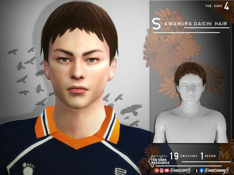 Hair Sawamura Daichi By Mazero5 Sims 4 CC